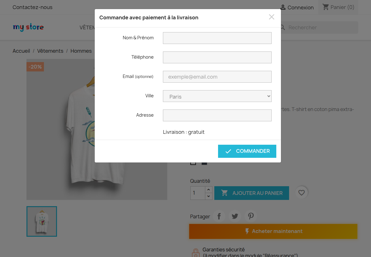🚀 QuickOrder - Commande Express pour PrestaShop